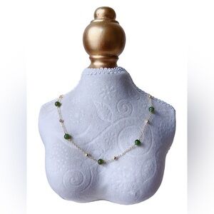 14K GP Hetian Jade Necklace